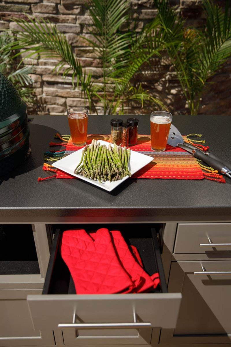 Challenger 2 Piece Coastal 64" Kitchen Island Package with Big Green Large Egg Base (Big Green Egg Not Included) - CD2PCCS-05 1