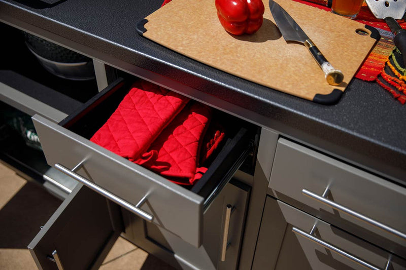 Challenger 2 Piece Coastal 64" Kitchen Island Package with Big Green Large Egg Base (Big Green Egg Not Included) - CD2PCCS-05