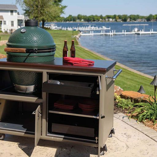 Challenger 48" Torch Ceramic Grill Cart (Fits Kamado Joe Classic II) (Big Green Egg Not Included) - 17CGC-48-17-TB-SV-KJ2 1