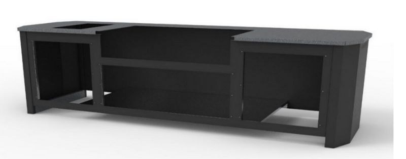 Challenger 5 Piece Coastal 94" Palm Beach Island Package with Grill Base, Side Burner Opening, Access Door Opening and Double Drawer Opening - CD5PCCS-08