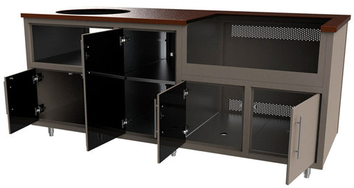 Challenger Coastal Series 83" Kitchen Island with Shaker Door (Fits Kamado Joe Classic) - COGI-83-KDG-SHAKER