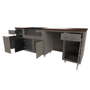 Challenger Coastal Series 93" Kitchen Island - COGI-93.125-WGRDD 1