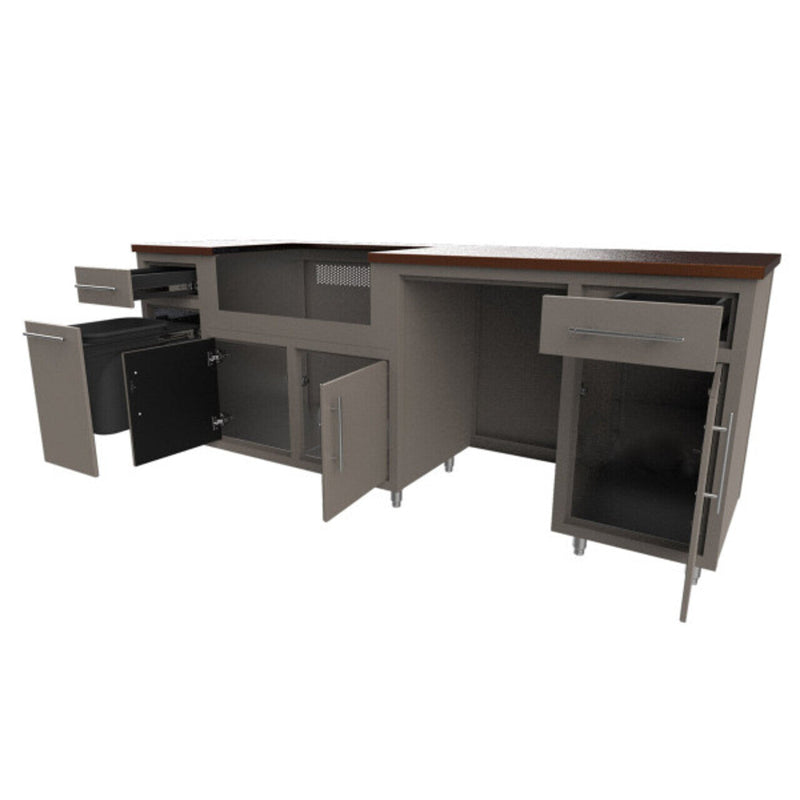 Challenger Coastal Series 93" Kitchen Island - COGI-93.125-WGRDD 1