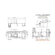 Challenger Coastal Series 93" Kitchen Island - COGI-93.125-WGRDD 2