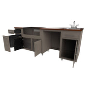 Challenger Coastal Series 93" Kitchen Island - COGI-93.125-WGRS 1