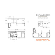 Challenger Coastal Series 93" Kitchen Island - COGI-93.125-WGRS 2