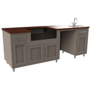 Challenger Coastal Series 93" Kitchen Island - COGI-93.125-WGRS 