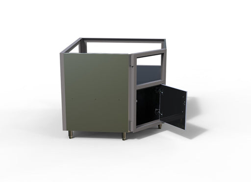 Challenger Corner Ceramic Grill Base 40" Pan/Shaker Door Cabinetry - OICGC-403528