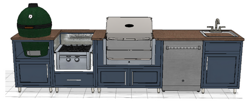 Challenger Designs Outdoor Kitchen - 12' Full Kitchen Concept - INSPO1270 1