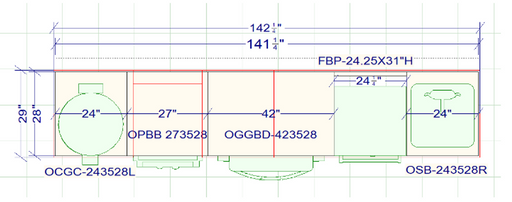 Challenger Designs Outdoor Kitchen - 12' Full Kitchen Concept - INSPO1270 2